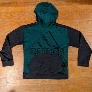 Adidas Teal and Black Hoodie